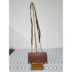 Burberry Henley House Check Wallet On Chain/Crossbody Bag Brown/Beige
